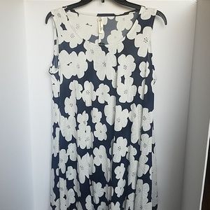 NEW Navy Blue Floral Tank Dress